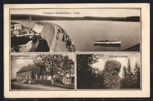 AK Muldenberg, Gasthaus Muldenberg v. Emilie, Schneckenstein und Talsperre
