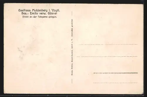 AK Muldenberg, Gasthaus Muldenberg v. Emilie, Schneckenstein und Talsperre