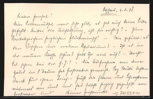 AK Dessau, Zweistöckiges Fachwerkhaus im Hochwald