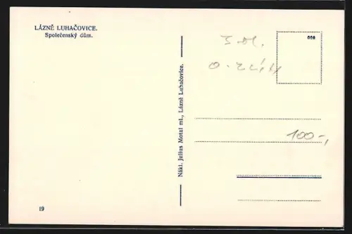 AK Lázne Luhacovice, Spolecensky dum