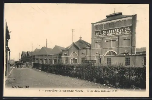 AK Ferrière-la-Grande, Usine Aug. Delattre et Cie, Constructions mécaniques et métalliques