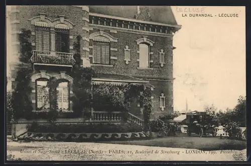 AK Lécluse, La Durandal, Vue de la maison avec jardin fleuri