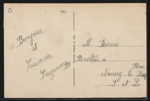 AK Fourmies, Rue de Trieux avec commerces et immeubles