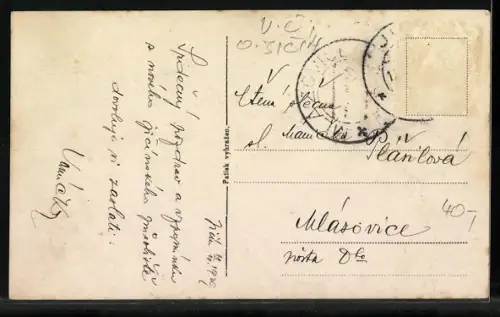 AK Jitschin / Gitschin / Jicin, Ortsansicht aus der Vogelschau