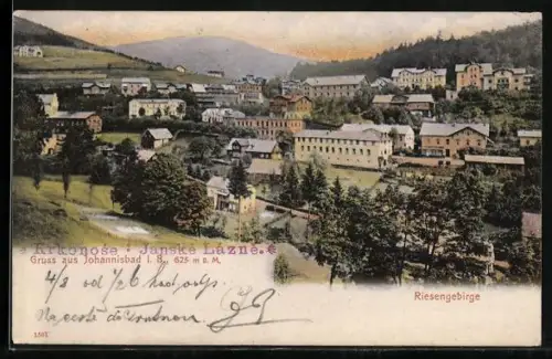 AK Johannisbad i. B., Blick auf den Ort