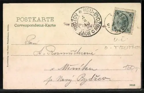 AK Johannisbad i. B., Blick auf den Ort