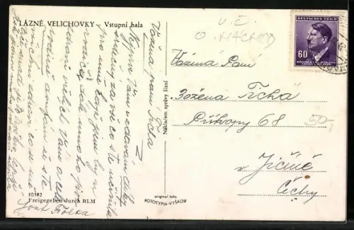 AK Lázné Velichovky, Vstupni hala