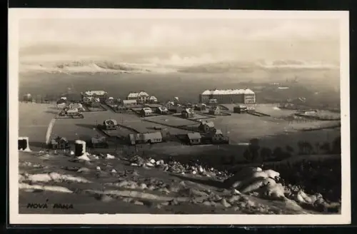 AK Nová Paka, Ortsansicht im Schnee