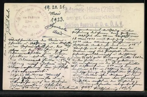 AK Simonyhütte, Dt.-Österr. Alpenverein, Sektion Austria