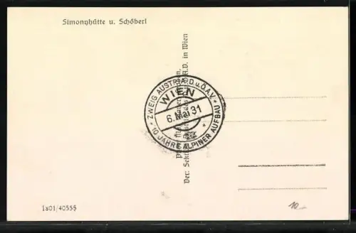 AK Simonyhütte, Gesamtansicht mit Schöberl