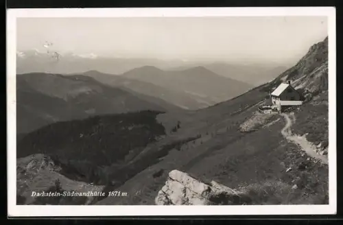 AK Dachstein-Südwandhütte, Talpanorama