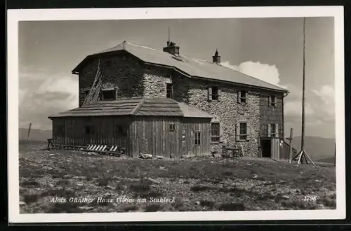 AK Alois-Günther-Haus am Stuhleck, Aussenansicht der Berghütte
