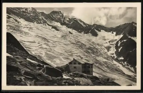AK Warnsdorfer Hütte, Gesamtansicht mit Dreiherrenspitze