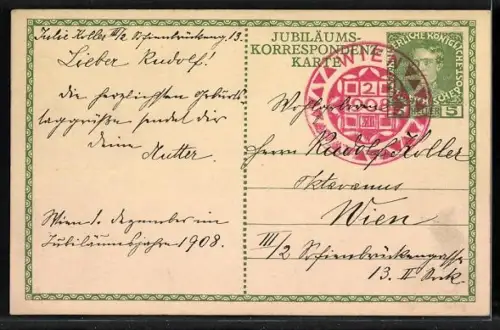AK Kaiser Franz Josef I. von Österreich, 60. Regierungs-Jubiläum, 1848-1908