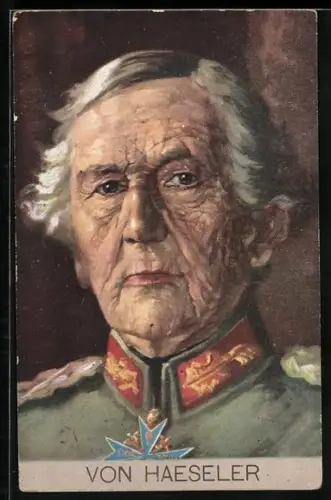 AK Heerführer von Haeseler in Uniform mit Orden