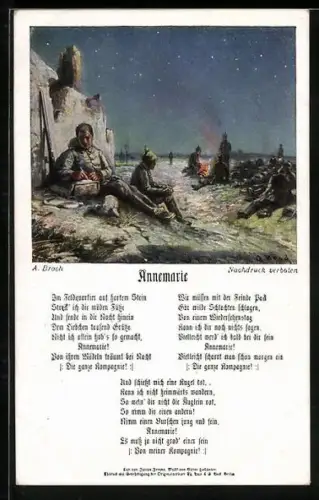 AK Annamarie, Soldat schreibt an seine Frau in der Heimat