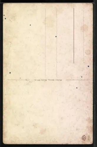 Künstler-AK Kaiser Wilhelm II. mit Orden und Pickelhelm