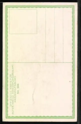 AK Wappenschild und Krone des Mittleren Wappens von Österreich, Rotes Kreuz