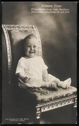 AK Wilhelm Ernst, Erbgrossherzog von Sachsen-Weimar-Eisenach zum ersten Geburtstag