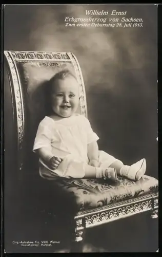 AK Wilhelm Ernst, Erbgrossherzog von Sachsen-Weimar-Eisenach zum ersten Geburtstag