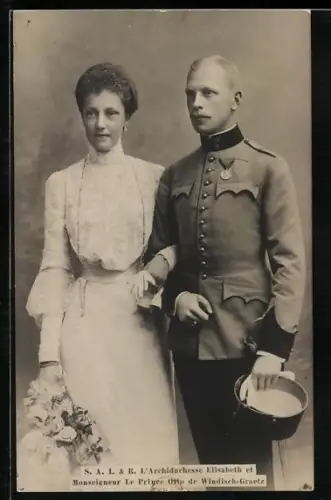 AK Erzherzogin Elisabeth mit Prinz Otto von Windisch-Graetz