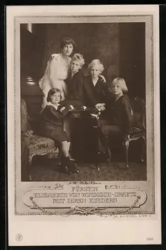 AK Fürstin Elisabeth von Windisch-Graetz mit Ihren Kindern