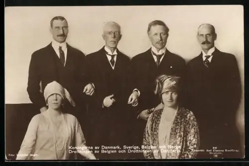 AK Konungarna av Danmark, Sverige, Belgien och Norge, Drottning av Belgien och Drottning av Danmark