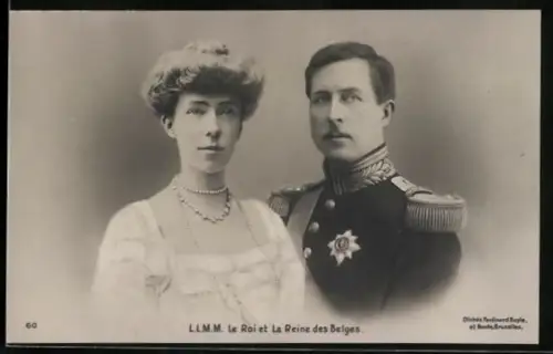 AK Portrait von König und Königin von Belgien