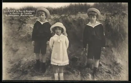 AK Der Herzog von Brabant, der Graf von Flandern und Prinzessin Marie-José von Belgien