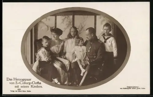 AK Die Herzogliche Familie von Sachsen-Coburg-Gotha