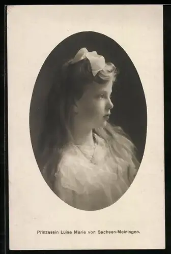AK Porträt Prinzessin Luise Marie von Sachsen-Meiningen
