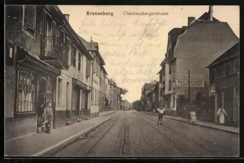 AK Strassburg, Kronenburg, Gipsergeschäft von Wilh. Stenger in der Oberhausbergerstrasse