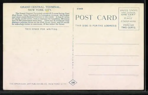 AK New York City, Grand Central Terminal, Strassenbahn
