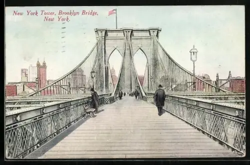 AK New York, NY, Brooklyn Bridge