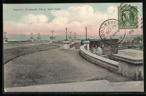 AK New York, NY, Viaduct, Riverside Drive
