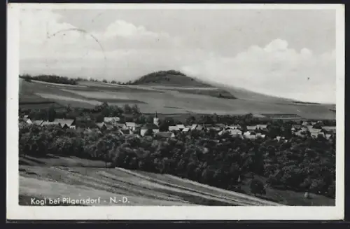 AK Kogl bei Pilgersdorf, Totale von der Anhöhe aus gesehen