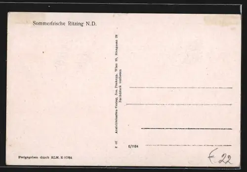 AK Ritzing /N.D., Strassenpartien, Gebäudeansicht, Ortspartie
