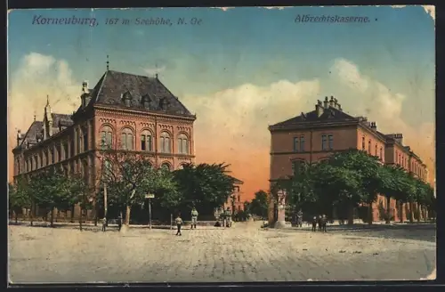AK Korneuburg, Strassenpartie an der Albrechtskaserne