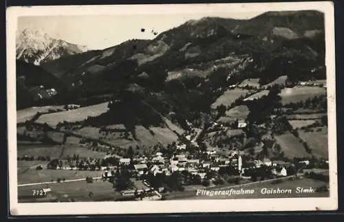 AK Gaishorn /Stmk., Gesamtansicht vom Flugzeug aus