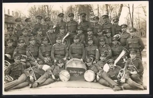 AK Österr. Musikkapelle Brucker-Lager 1931