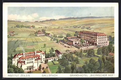 AK Gallspach, Institut Zeileis, Grand-Hotel, Bayrischer Hof`