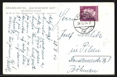 AK Gallspach, Institut Zeileis, Grand-Hotel, Bayrischer Hof`