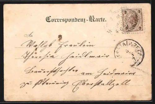 AK Schärding, Vornbach, Unterer Stadtplatz, Wernstein u. Neuburg, Wappen