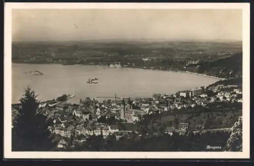 AK Bregenz, Stadt und Dampfer