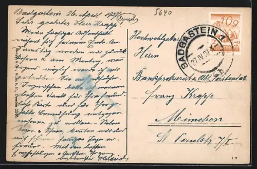 AK Badgastein, Totale mit Kirche