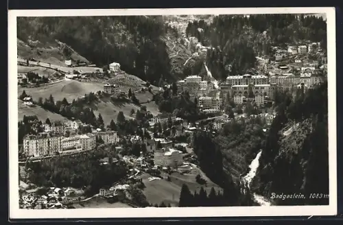 AK Badgastein /Tauernbahn, Gesamtansicht aus der Vogelschau