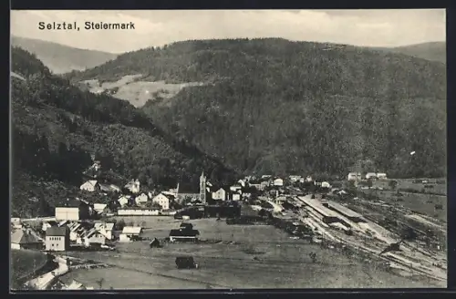 AK Selztal /Steiermark, Ortsansicht aus der Vogelschau