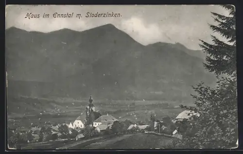 AK Haus im Ennstal, Ortsansicht mit Stoderzinken