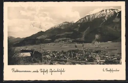 AK Rottenmann, Ortsansicht mit Schloss Grünbühel
