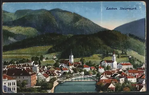 AK Leoben, Ansicht aus der Ferne